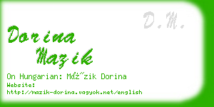 dorina mazik business card